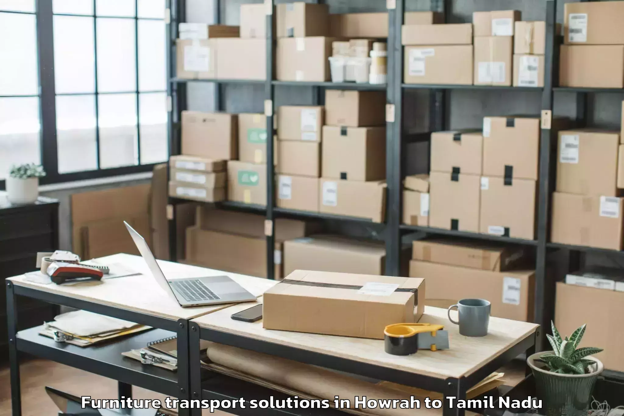 Hassle-Free Howrah to Udangudi Furniture Transport Solutions